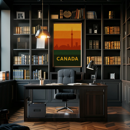 Toronto's Iconic Skyline Vintage Travel Poster