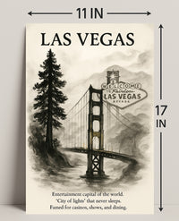 Las Vegas City of Lights Poster PosterGoat