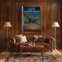 Chase YCG-14 Glider Aviation Vintage Engineering Poster