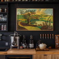 Idyllic European Countryside Landscape: Abstract or Artistic Poster