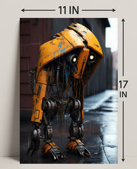 The Lonely Robot In The Rain Poster PosterGoat
