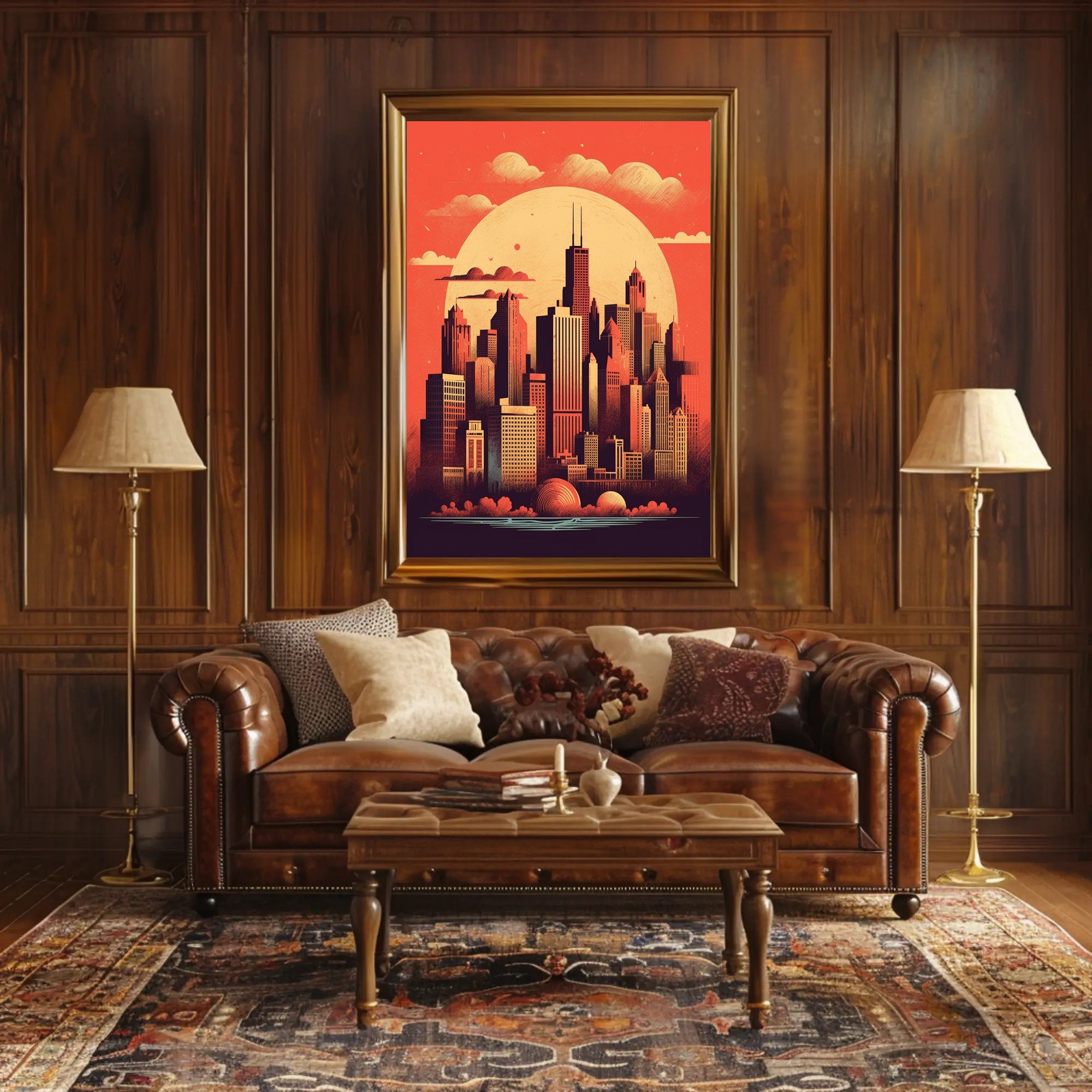 Vibrant Urban Skyline Poster