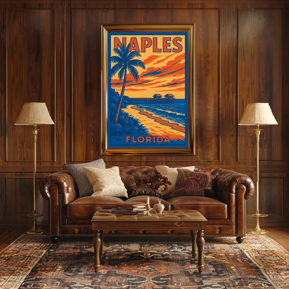 Naples Florida Coastal Escape Poster 18 By 24 Inches