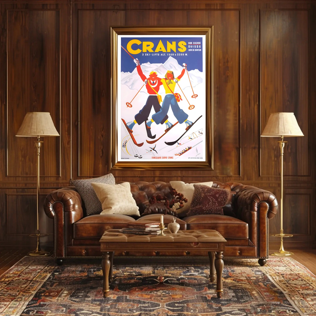Crans Ski Resort Advertisement Poster
