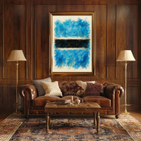 Abstract Expression In Blue And Black Poster
