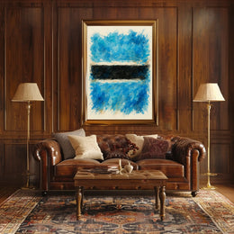 Abstract Expression In Blue And Black Poster