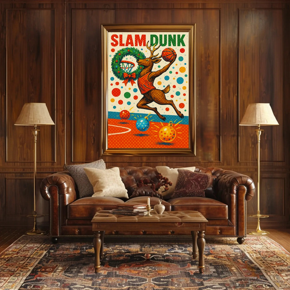 Slam Dunk Reindeer Poster