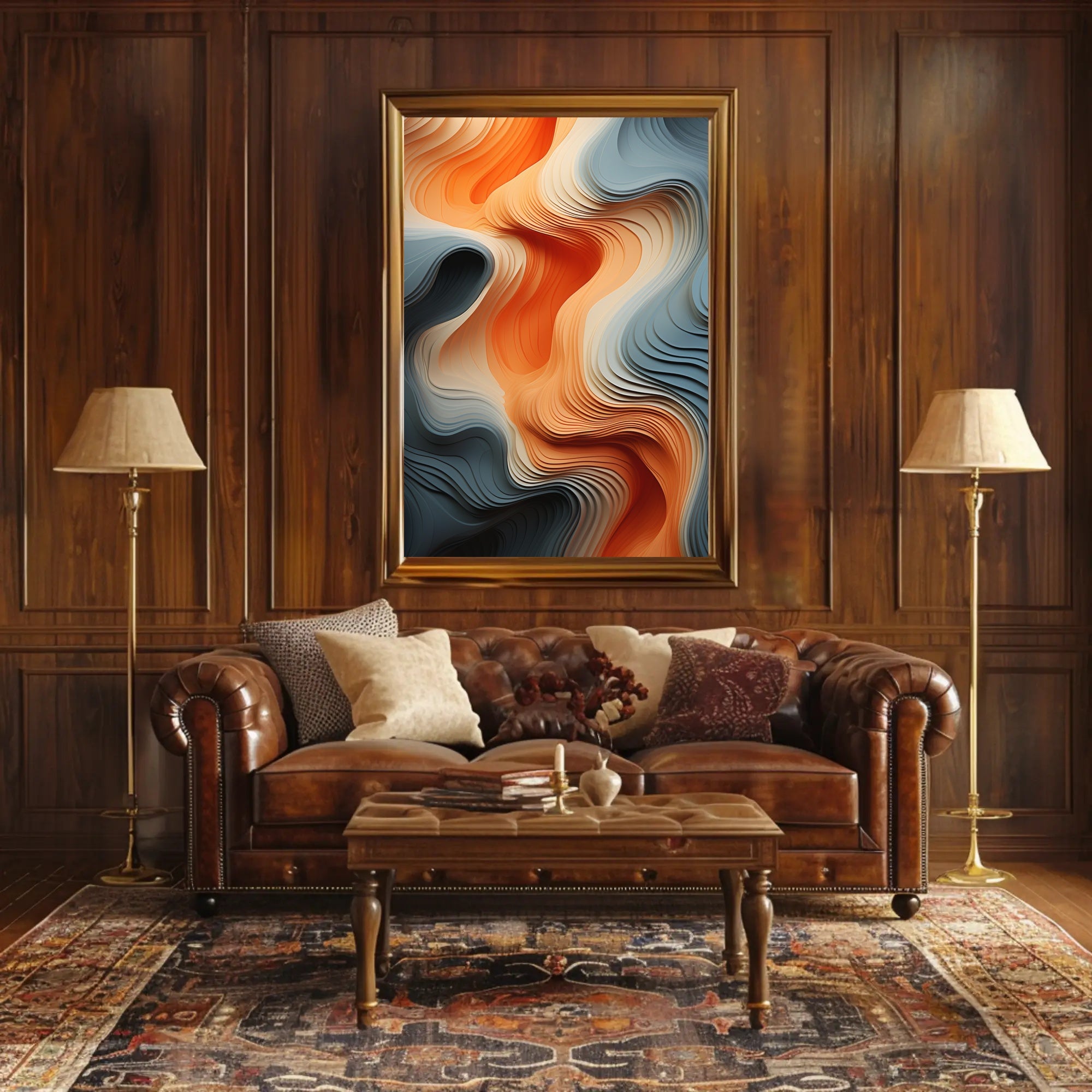 Abstract Waves Modern Art for Contemporary Living Spaces Poster