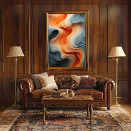 Abstract Waves Modern Art for Contemporary Living Spaces Poster