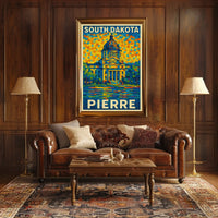 South Dakota Capitol In Pierre Poster
