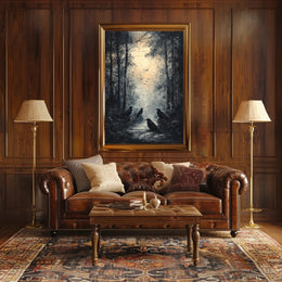 Enchanted Forest With Ravens Poster