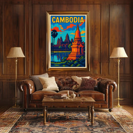 Cambodia Travel Poster