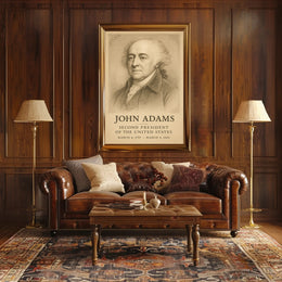 John Adams 2nd President Sketch Poster Art Print Decor PosterGoat