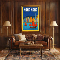 Hong Kong Victoria Harbour Poster PosterGoat