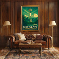 Seattle, WA The Emerald City Poster
