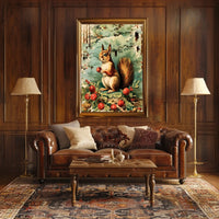 Festive Woodland Squirrel Poster