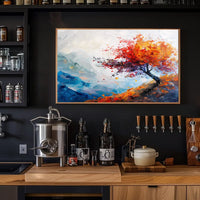 Autumn Tree Abstract Impressionist Art Poster Print