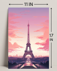 Eiffel Tower At Sunset Poster