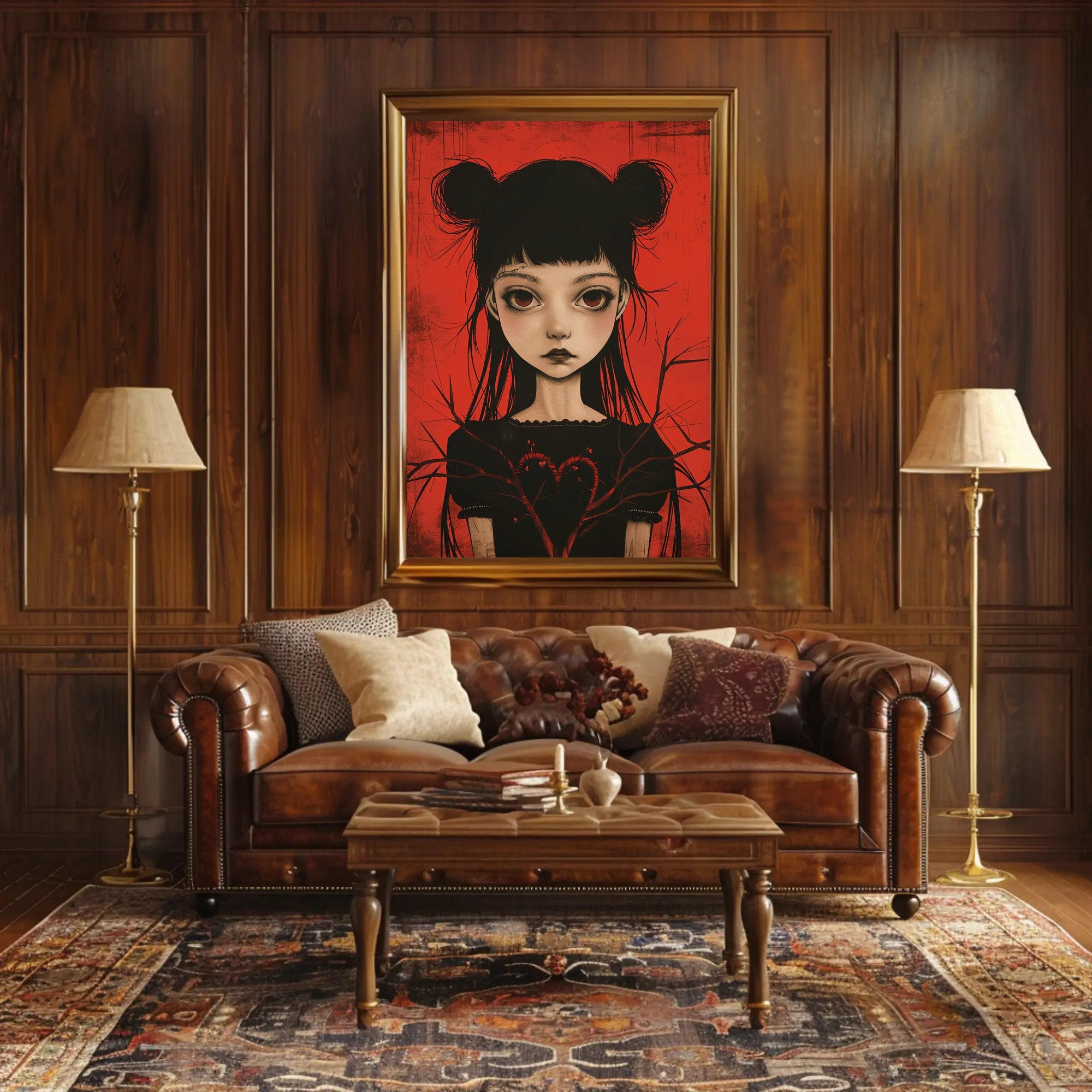 Gothic Girl Portrait Poster for Unique Home Decor PosterGoat