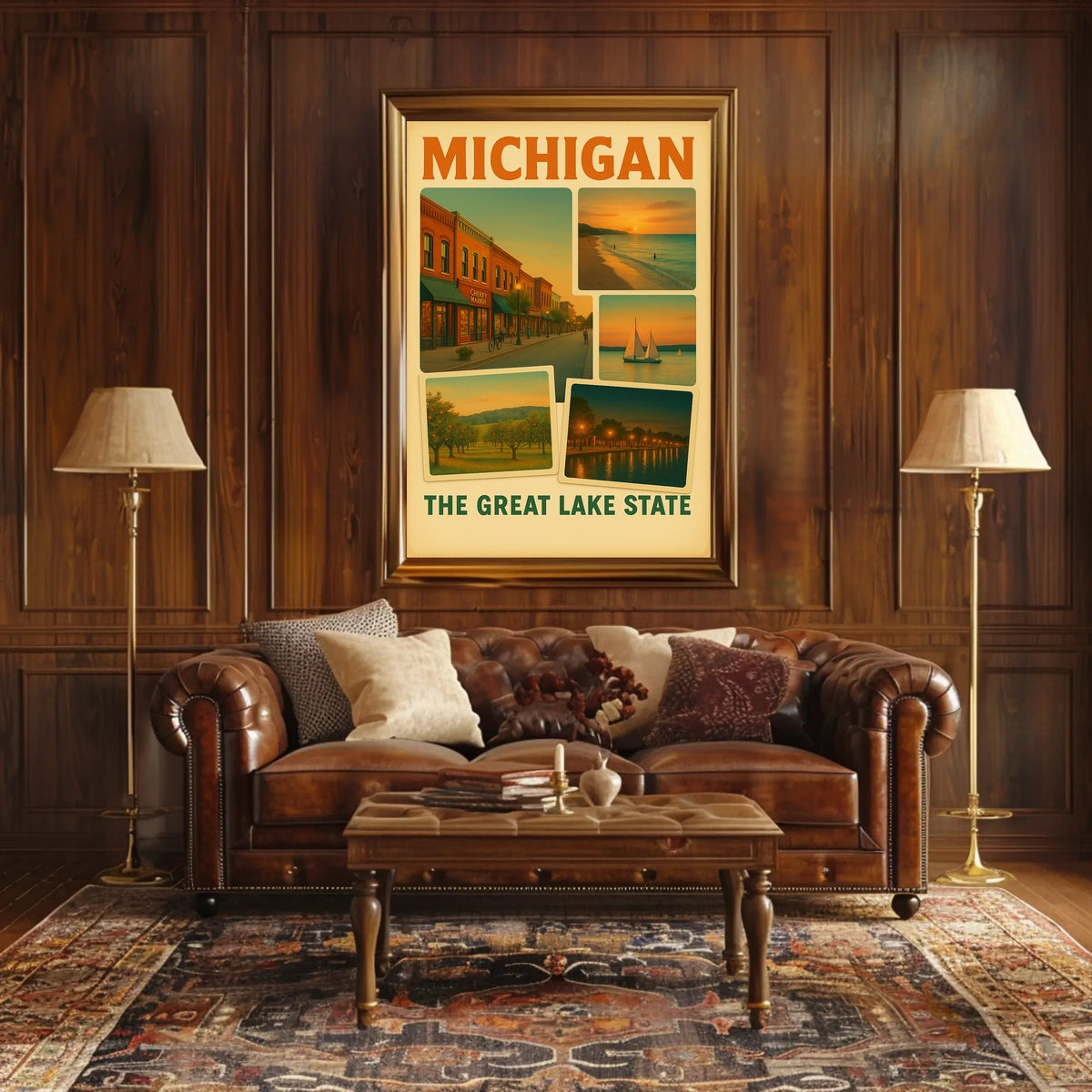 Michigan The Great Lake State Poster