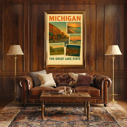 Michigan The Great Lake State Poster