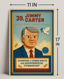 Jimmy Carter 39th President Wall Art Vintage Print PosterGoat