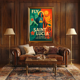 Fly to Saint Lucia Poster