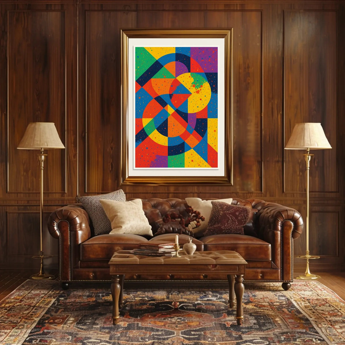 Vibrant Geometric Abstraction Poster