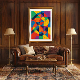 Vibrant Geometric Abstraction Poster