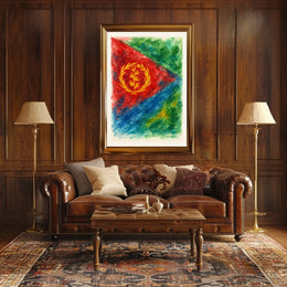 Eritrean Flag Watercolor Art Poster