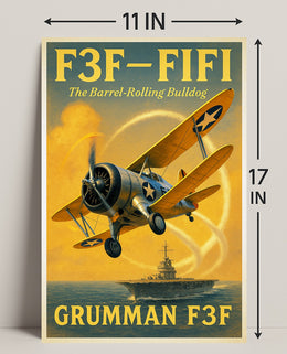Grumman F3F The Barrel-Rolling Bulldog Poster PosterGoat