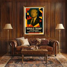 Donald Trump 45th President of the United States Abstract Pop Poster
