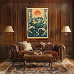 Otters Ocean Adventure Poster PosterGoat