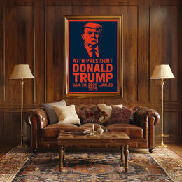 Trump Visionary Free World Pop Art Poster
