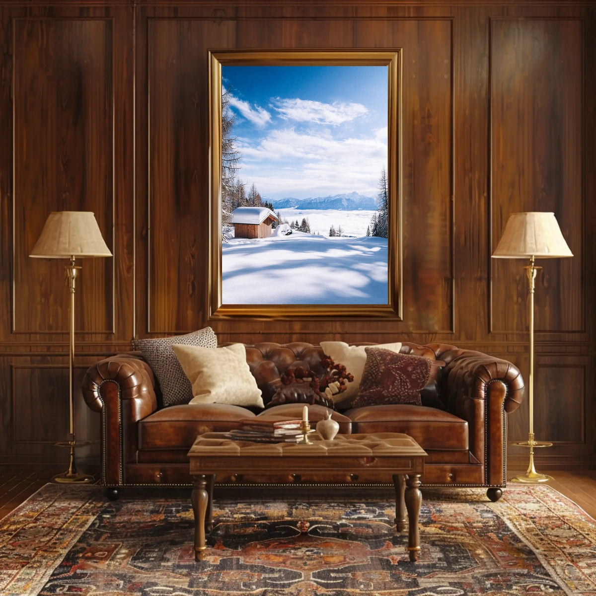 Winter Serenity In The Mountains Poster