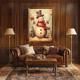 Festive Snowman Delight Poster