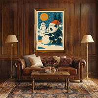 Winter Wonderland with Pandas Poster