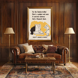 Don't Smoke in Bed Safety Poster PosterGoat