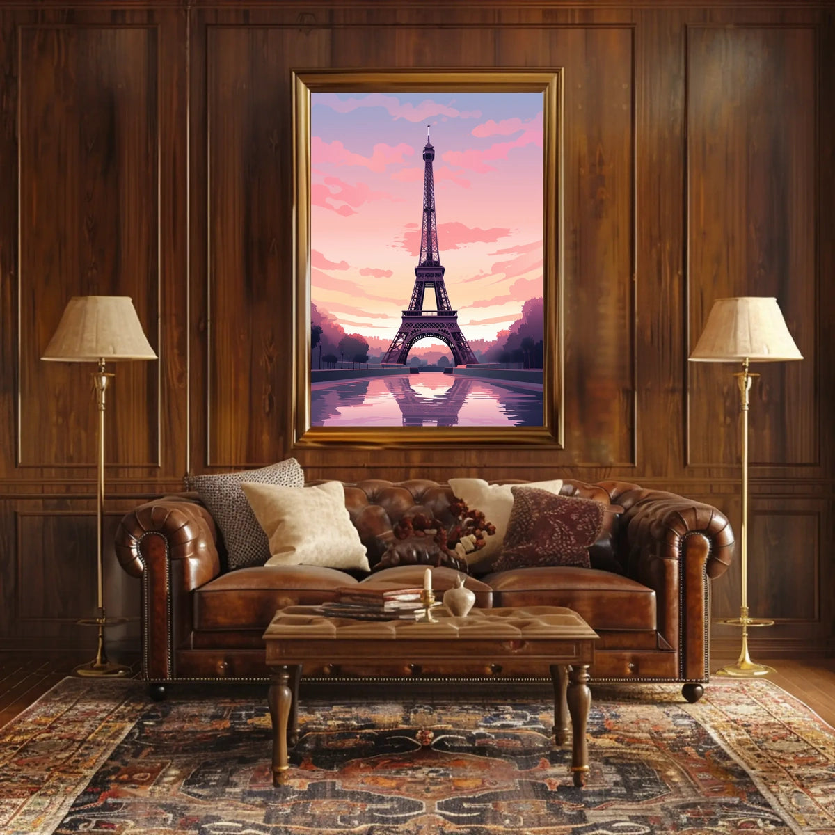 Eiffel Tower Sunset Dreamscape Urban or Cityscape Poster