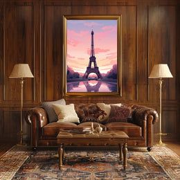Eiffel Tower Sunset Dreamscape Urban or Cityscape Poster