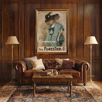 Champagne Elegance Vintage Poster Print
