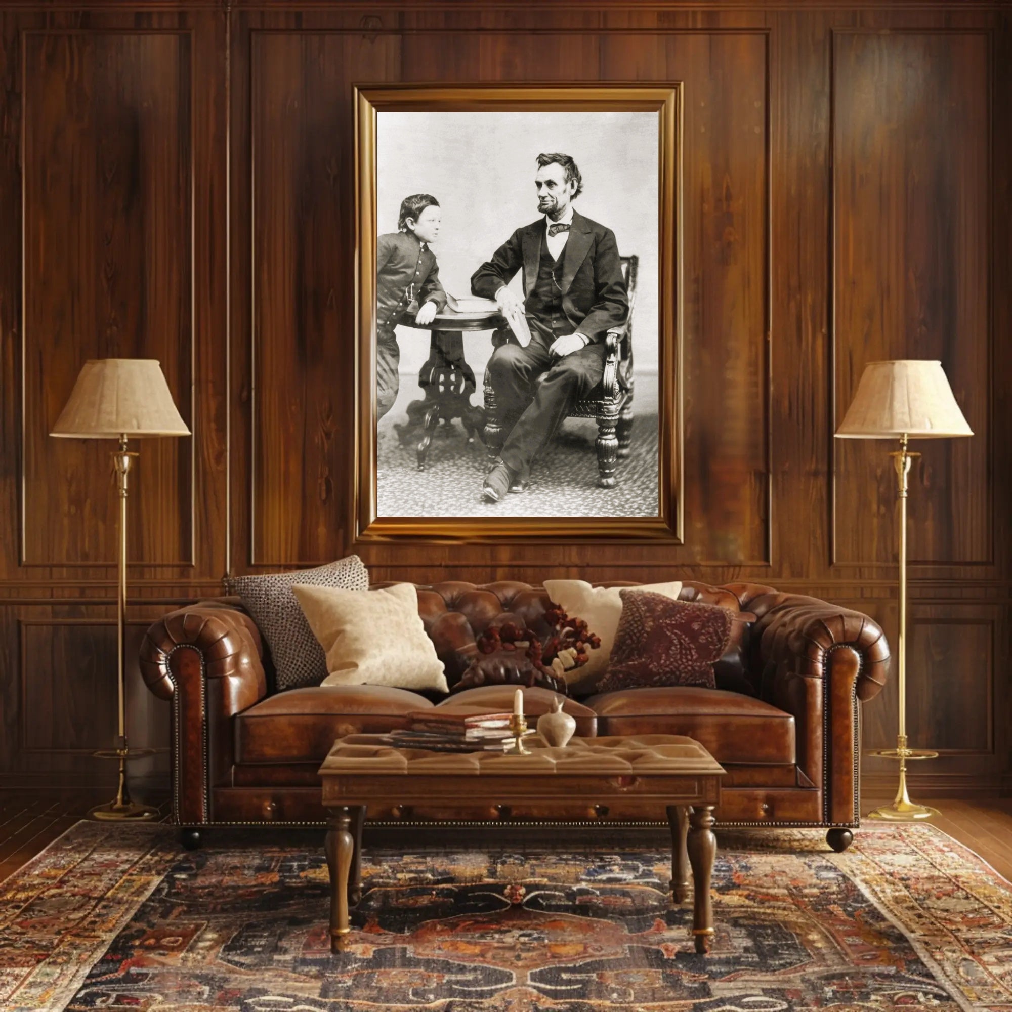 Abraham Lincoln Colorized Bowtie Poster Modern Retro Aesthetic PosterGoat