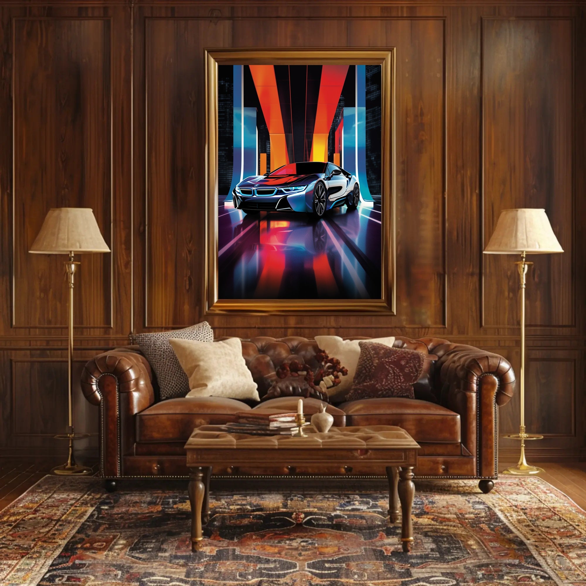 Futuristic Automotive Elegance Poster PosterGoat