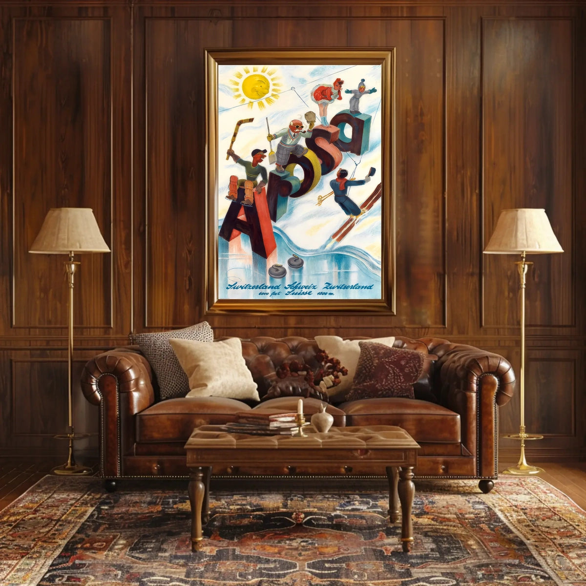 Winter Fun In Switzerland Poster