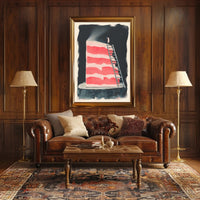 Climbing the Cake Poster Vintage Travel Wall Art