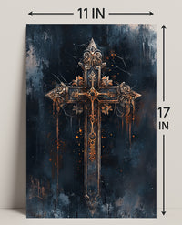 Ornate Gothic Cross Poster