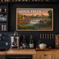 Sioux Falls Nature Meets City Travel Poster