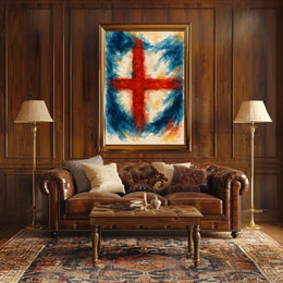Abstract Cross In Watercolor Abstract Poster