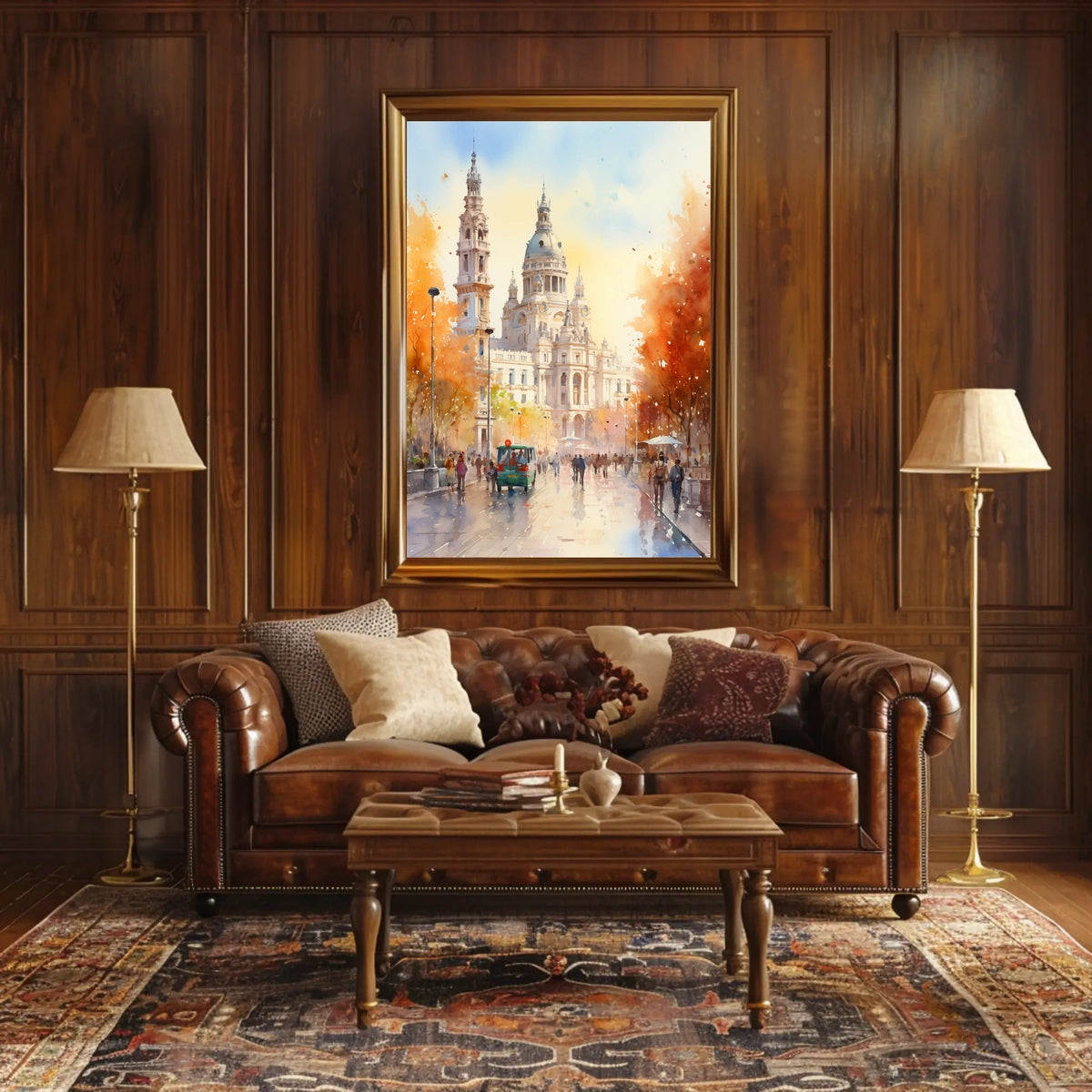 Grand Historic European Building in Urban Live Scene Poster