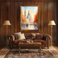 Grand Historic European Building in Urban Live Scene Poster